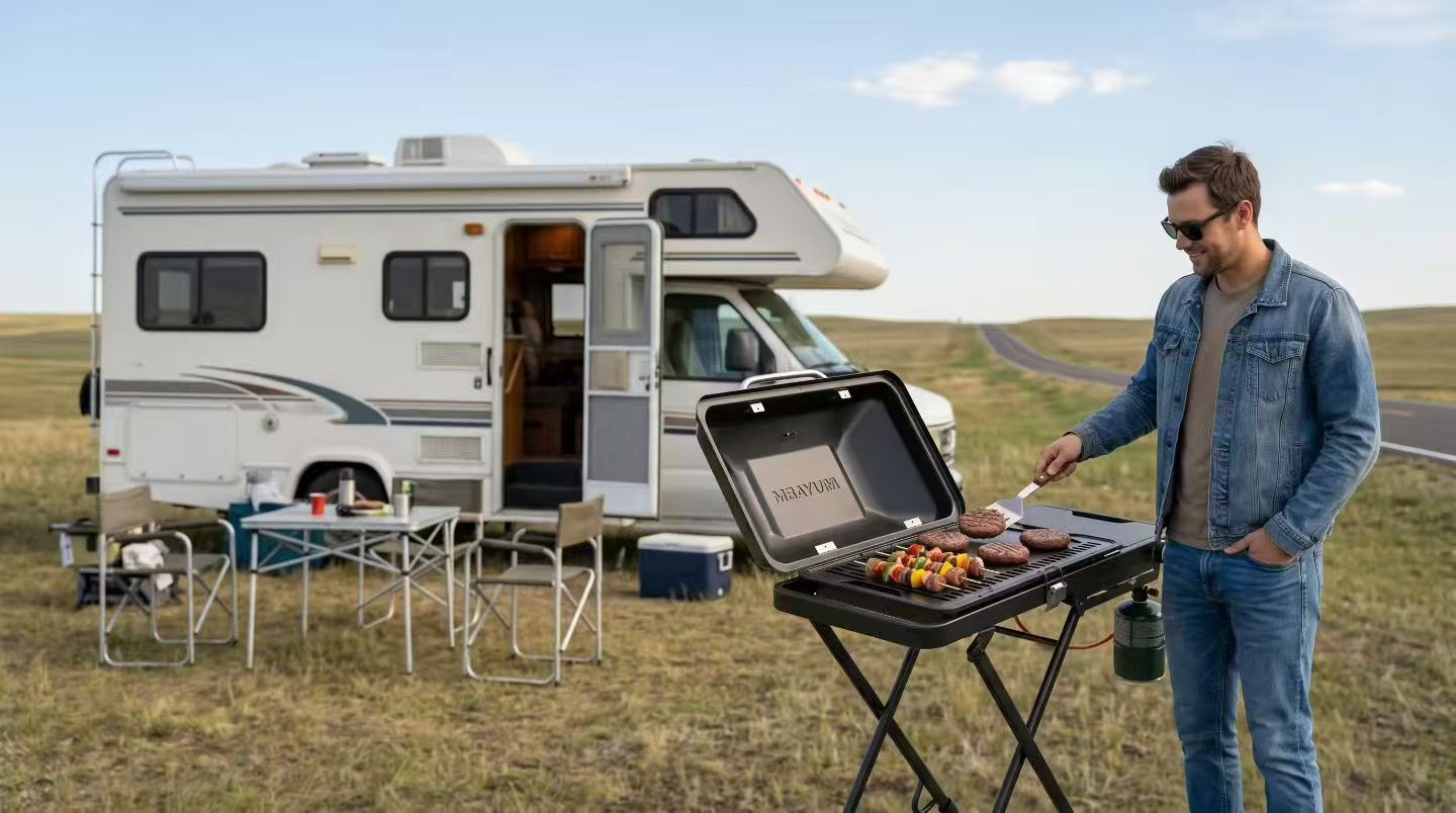 RV Caravan outdoor cooking